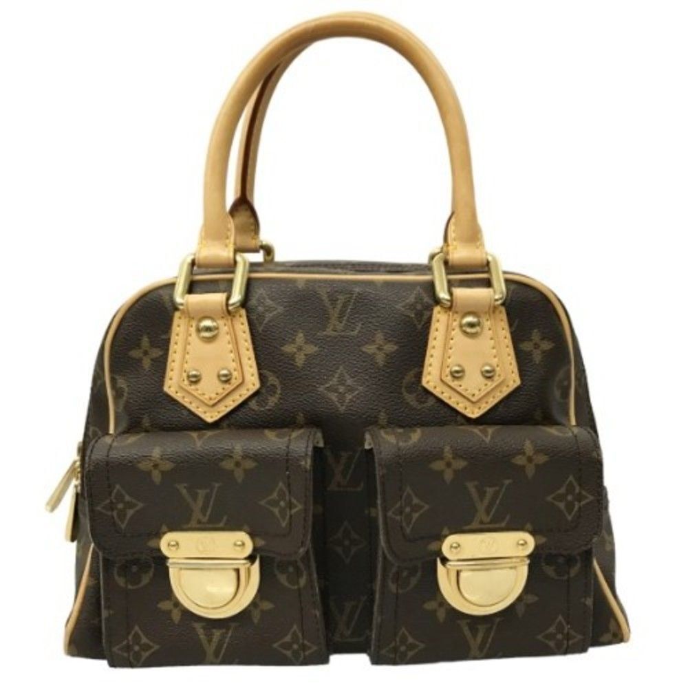 Louis Vuitton Manhattan PM Monogram Shoulder Bag Brown